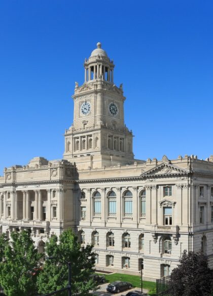 2016 Preservation at its Best, Public Building: Polk County Courthouse.  Exterior aerial view.