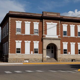 A former public-school building, erected in 1903, in Guttenberg, Iowa