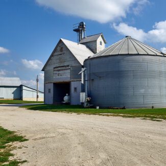 Farm Slide Show_0003_master-pnp-highsm-39800-39802a Barn and metal silo in Amana, one of the Amana Colonies, seven villages in Iowa County, Iowa