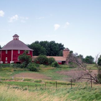 Farm Slide Show_0016_master-pnp-highsm-13400-13475a Joshua Secrest's octagonal barn near Herbert Hoover's birthplace in West Branch, Iowa