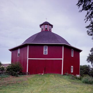 Farm Slide Show_0017_master-pnp-highsm-13400-13492a Joshua Secrest's octagonal barn near Herbert Hoover's birthplace in West Branch, Iowa