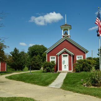 The Little Red Schoolhouse, part of the Rural School Collections at the University of Northern Iowa in Cedar Falls